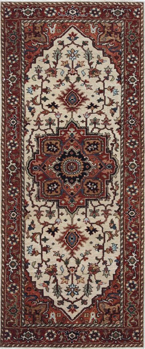 Serapi White Runner Hand Knotted 26 X 60 Area Rug 250-24822 Image 0