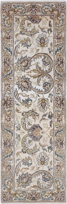Kashmar Beige Runner Hand Knotted 20 X 62  Area Rug 250-24823 Image 0
