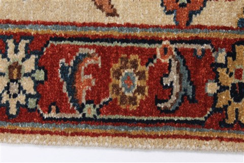 Mahal Beige Runner Hand Knotted 20 X 511 Area Rug 250-24826 Image 3