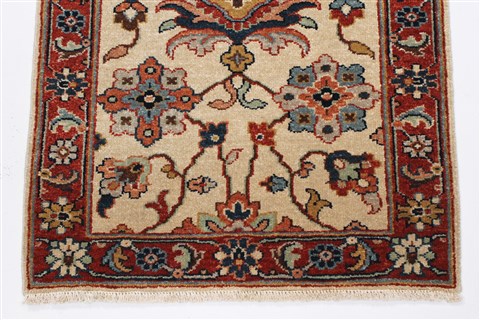Mahal Beige Runner Hand Knotted 20 X 511 Area Rug 250-24826 Image 5