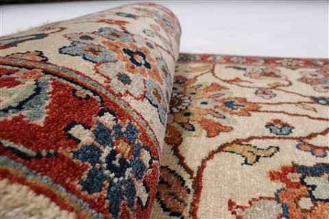 Mahal Beige Runner Hand Knotted 20 X 511 Area Rug 250-24826 Image 9