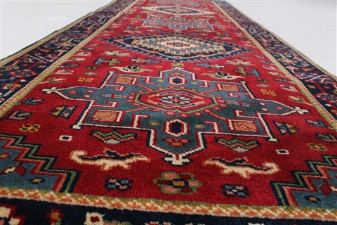 Karajeh Red Runner Hand Knotted 21 X 60 Area Rug 250-24832 Image 11