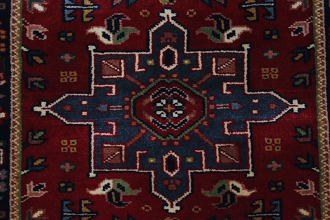 Karajeh Red Runner Hand Knotted 21 X 60 Area Rug 250-24832 Image 2