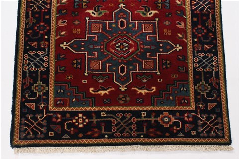 Karajeh Red Runner Hand Knotted 21 X 60 Area Rug 250-24832 Image 3