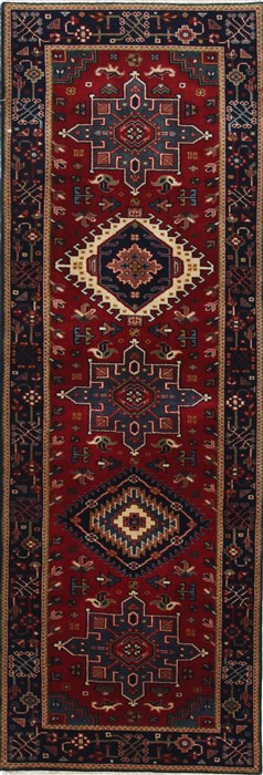 Karajeh Red Runner Hand Knotted 21 X 60 Area Rug 250-24832 Image 0