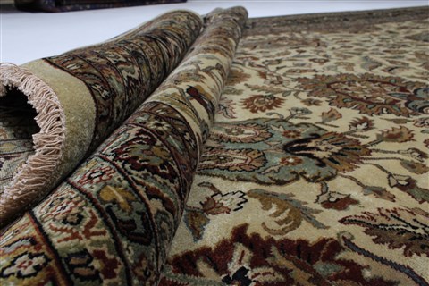Tabriz Beige Hand Knotted 1110 X 152 Area Rug 250-24842 Image 10