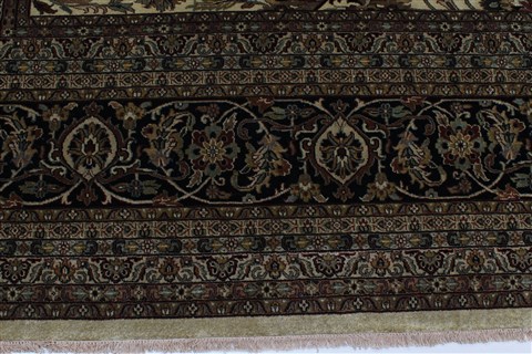 Tabriz Beige Hand Knotted 1110 X 152 Area Rug 250-24842 Image 2