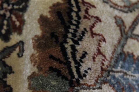 Tabriz Beige Hand Knotted 1110 X 152 Area Rug 250-24842 Image 6