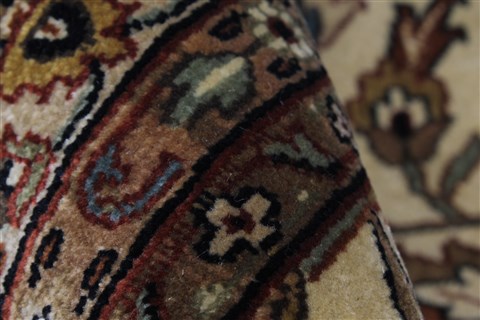 Tabriz Beige Hand Knotted 1110 X 152 Area Rug 250-24842 Image 8