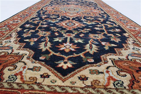 Serapi Blue Runner Hand Knotted 26 X 511 Area Rug 250-24847 Image 2