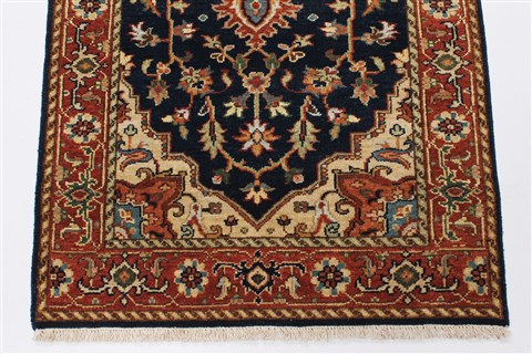 Serapi Blue Runner Hand Knotted 26 X 511 Area Rug 250-24847 Image 5