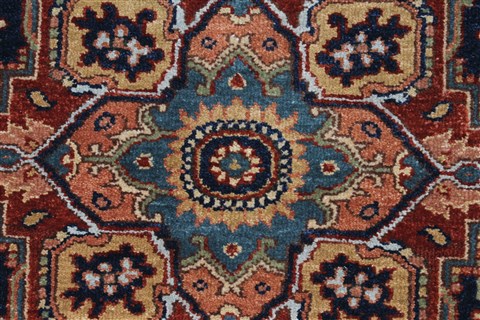 Serapi Blue Runner Hand Knotted 26 X 60 Area Rug 250-24849 Image 4