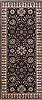 Haji Jalili Black Runner Hand Knotted 28 X 62  Area Rug 250-24854 Thumb 0