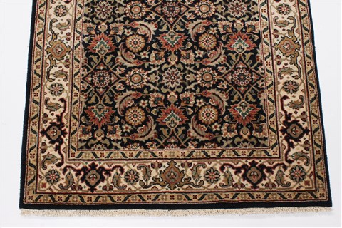 Herati Black Hand Knotted 28 X 58 Area Rug 250-24859 Image 4