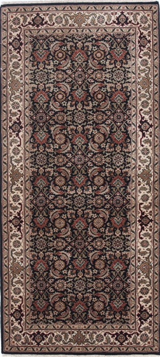 Herati Black Hand Knotted 28 X 58 Area Rug 250-24859 Image 0