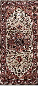 Serapi Beige Runner Hand Knotted 2'7" X 5'9"  Area Rug 250-24861