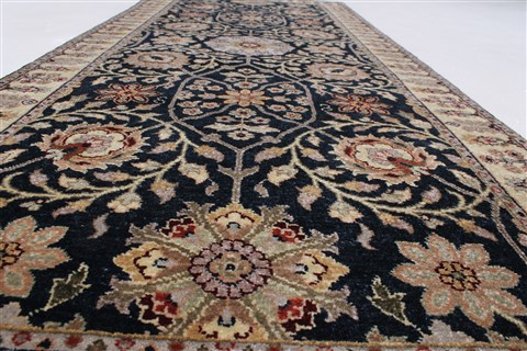 Haji Jalili Black Runner Hand Knotted 27 X 61 Area Rug 250-24865 Image 8