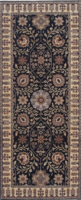 Haji Jalili Black Runner Hand Knotted 27 X 61 Area Rug 250-24865 Image 0