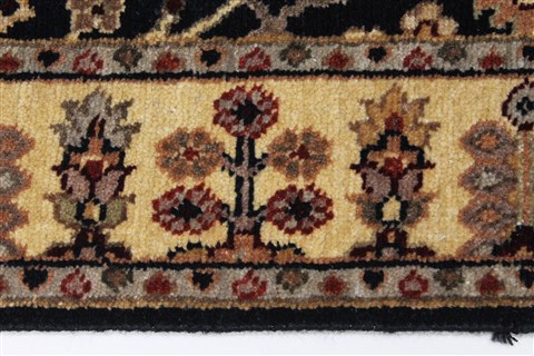 Haji Jalili Black Runner Hand Knotted 26 X 64 Area Rug 250-24889 Image 1