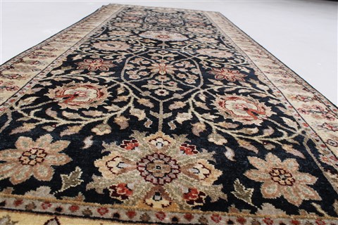 Haji Jalili Black Runner Hand Knotted 26 X 64 Area Rug 250-24889 Image 3