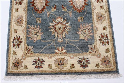 Ziegler Grey Runner Hand Knotted 27 X 62 Area Rug 250-24891 Image 3