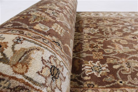 Kashan Brown Runner Hand Knotted 27 X 68 Area Rug 250-24892 Image 11