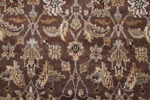 Kashan Brown Runner Hand Knotted 27 X 68 Area Rug 250-24892 Image 4