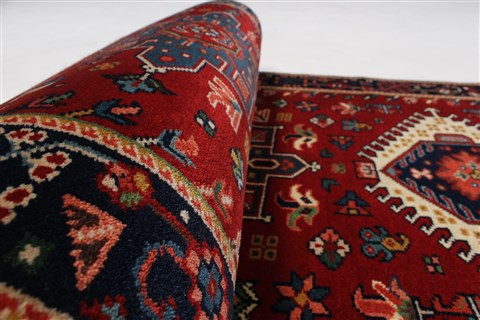 Karajeh Red Runner Hand Knotted 26 X 61 Area Rug 250-24908 Image 10