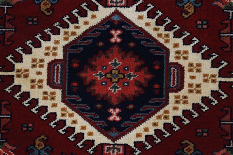 Karajeh Red Runner Hand Knotted 26 X 61 Area Rug 250-24908 Image 3