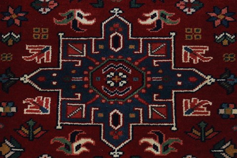 Karajeh Red Runner Hand Knotted 26 X 61 Area Rug 250-24908 Image 4