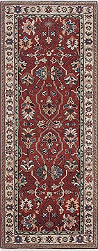 Indian Serapi Brown Runner 6 ft and Smaller Wool Carpet 24910