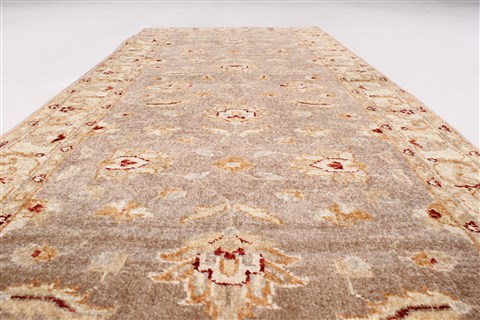 Pishavar Grey Runner Hand Knotted 27 X 61 Area Rug 250-24911 Image 1