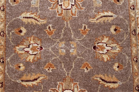 Pishavar Grey Runner Hand Knotted 27 X 61 Area Rug 250-24911 Image 3