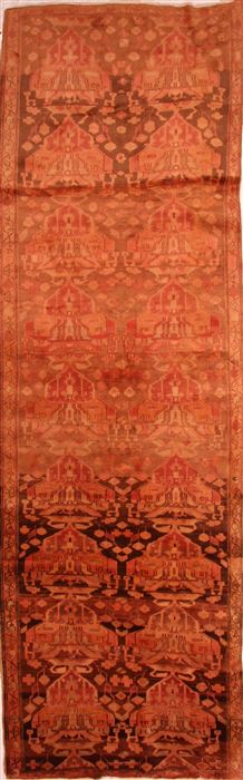 Meshkin Yellow Runner Hand Knotted 46 X 142 Area Rug 100-24915 Image 0