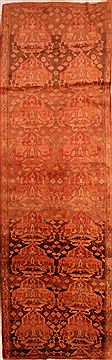 Persian Meshkin Yellow Runner 13 to 15 ft Wool Carpet 24915