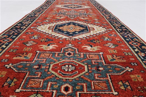 Karajeh Brown Runner Hand Knotted 21 X 511 Area Rug 250-24926 Image 1
