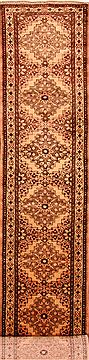 Rudbar Yellow Runner Hand Knotted 2'6" X 16'5"  Area Rug 100-24955