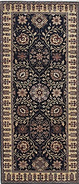 Indian Haji Jalili Beige Runner 6 ft and Smaller Wool Carpet 24982