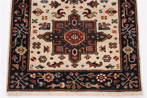 Karajeh Beige Runner Hand Knotted 21 X 60 Area Rug 250-25029 Image 4