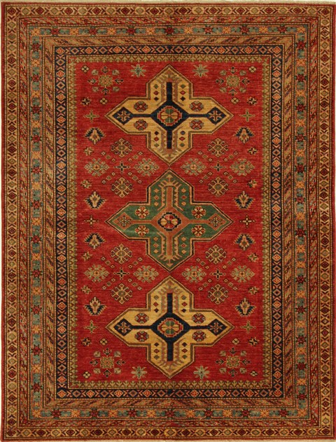 Kazak Red Hand Knotted 50 X 68  Area Rug 300-25044 Image 0