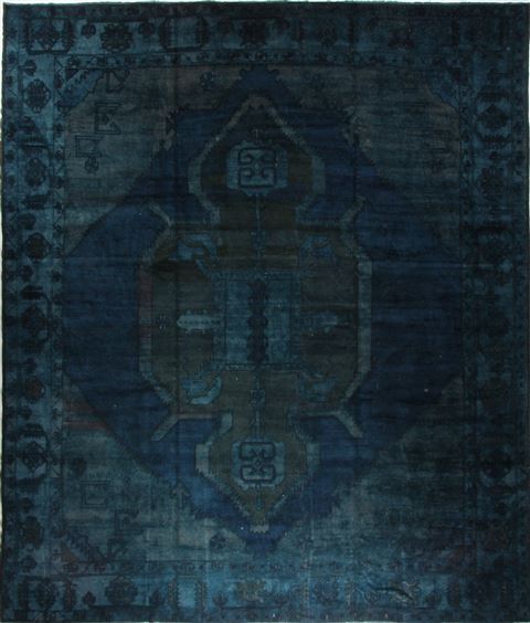 Turkish Mahal Blue Rectangle 12x18 ft Wool Carpet 25047 | SKU 25047