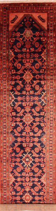 Sanandaj Blue Runner Hand Knotted 37 X 1610 Area Rug 100-25065 Image 0