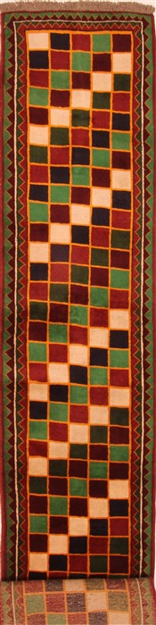 Gabbeh Multicolor Runner Hand Knotted 27 X 165 Area Rug 100-25078 Image 0