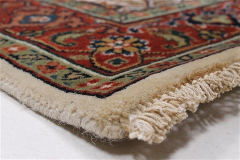 Herati Beige Runner Hand Knotted 27 X 910 Area Rug 250-25096 Image 5