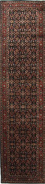 Herati Green Runner Hand Knotted 2'6" X 10'3"  Area Rug 250-25104
