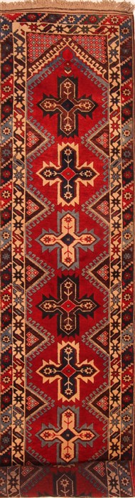 Yalameh Red Runner Hand Knotted 31 X 155  Area Rug 100-25112 Image 0
