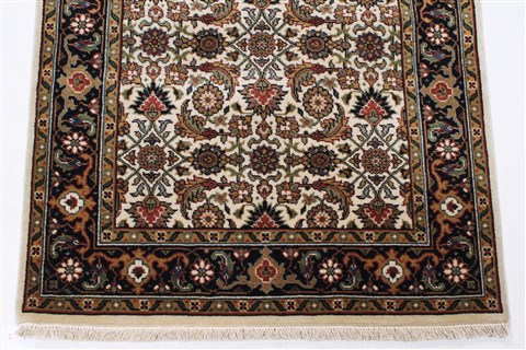 Herati Beige Runner Hand Knotted 27 X 80 Area Rug 250-25113 Image 4
