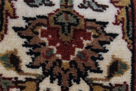 Herati Beige Runner Hand Knotted 27 X 80 Area Rug 250-25113 Image 8