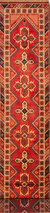 Yalameh Red Runner Hand Knotted 210 X 158  Area Rug 100-25115 Image 0