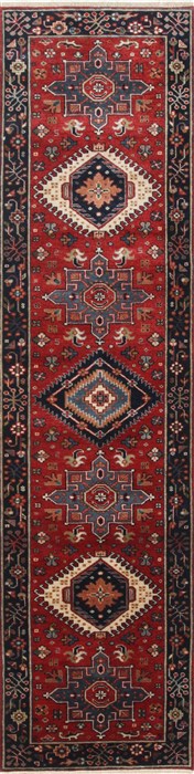 Karajeh Blue Runner Hand Knotted 20 X 710  Area Rug 250-25116 Image 0